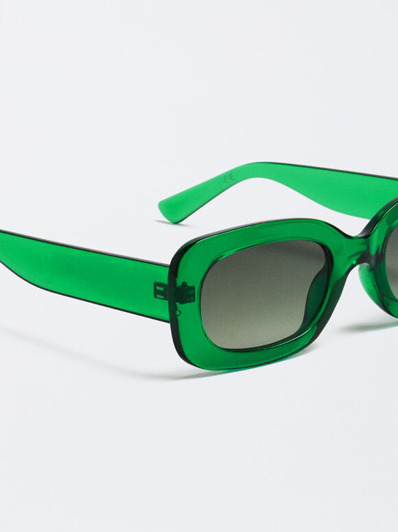 Óculos de Sol Quadrados - Verde