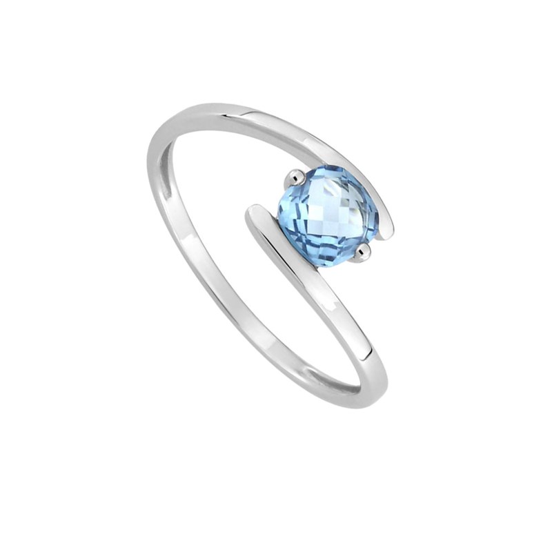 Bague femme - topaze - Or 9 Carats