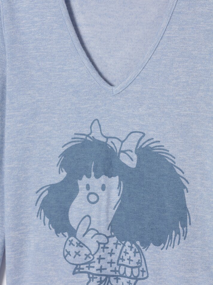 Conjunto de pijama estampado Mafalda - Azul claro