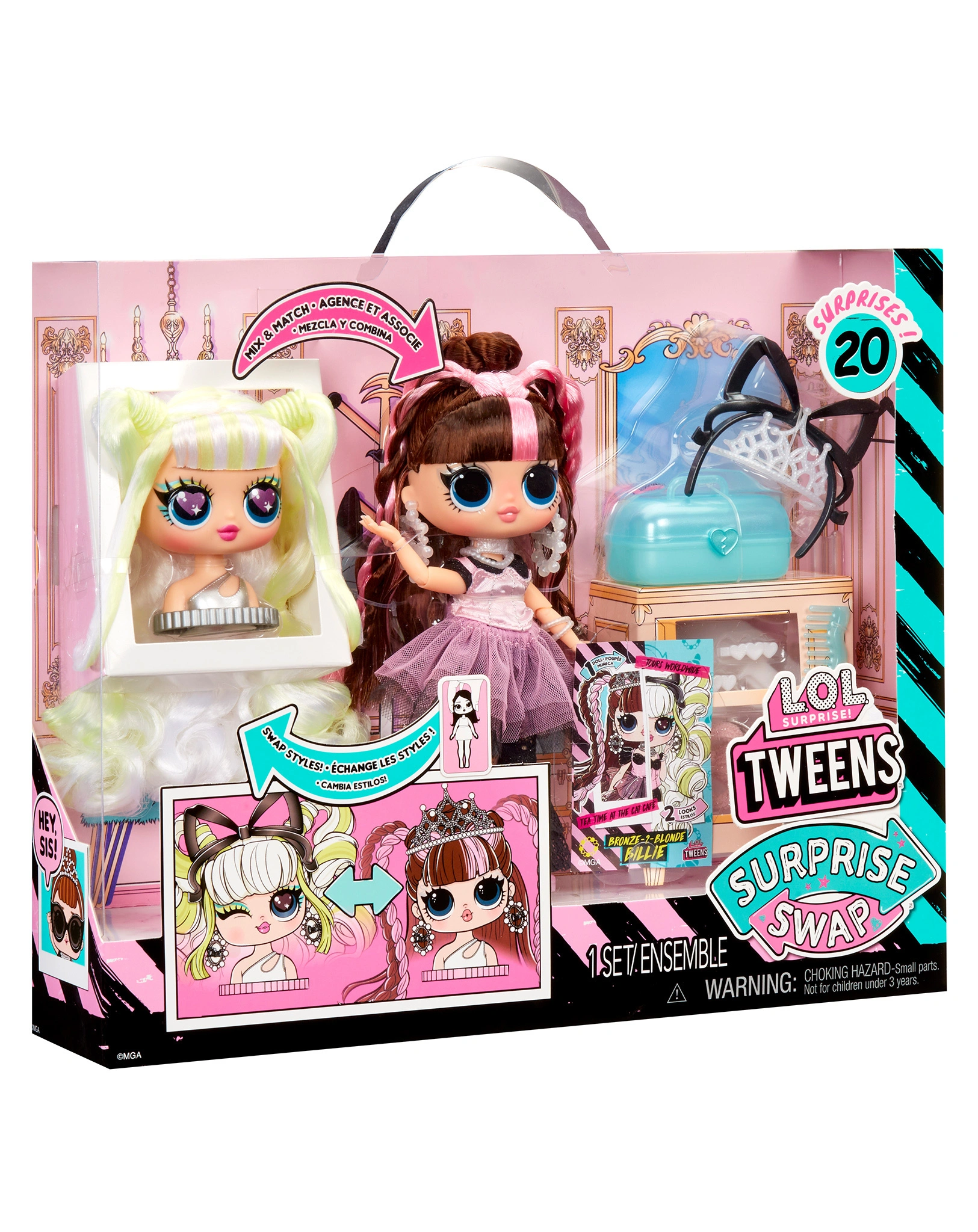 Fashionpuppe TWEENS SURPRISE SWAP - BRONZE-2-BLONDE-BILLIE