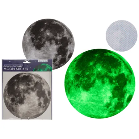 Out of the Blue Leuchtender Mond-Sticker, Glow in the Dark