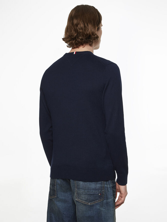 Tommy Hilfiger PIMA ORG CTN CASHMERE CREW NECK Desert sky