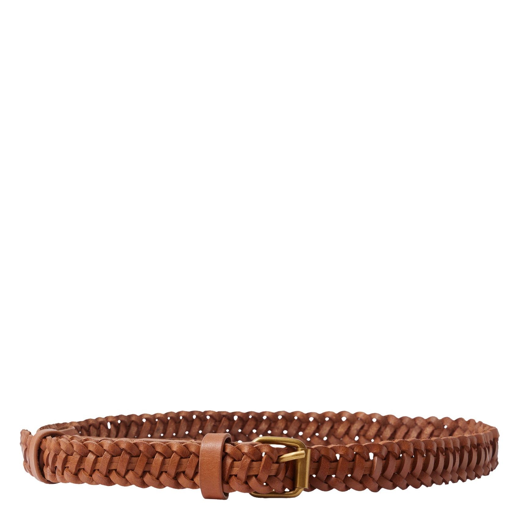 CAHORS - Ceinture tressée en cuir | Beige