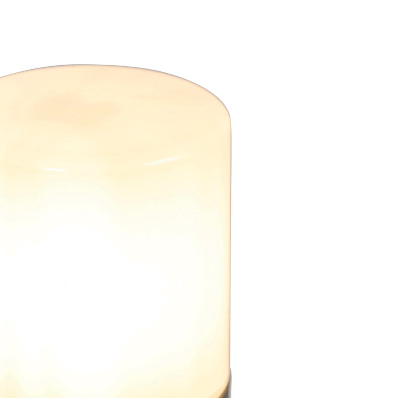 Staande buitenlamp, zwart met witte opaal kap, 30 cm, IP44 - Odense
