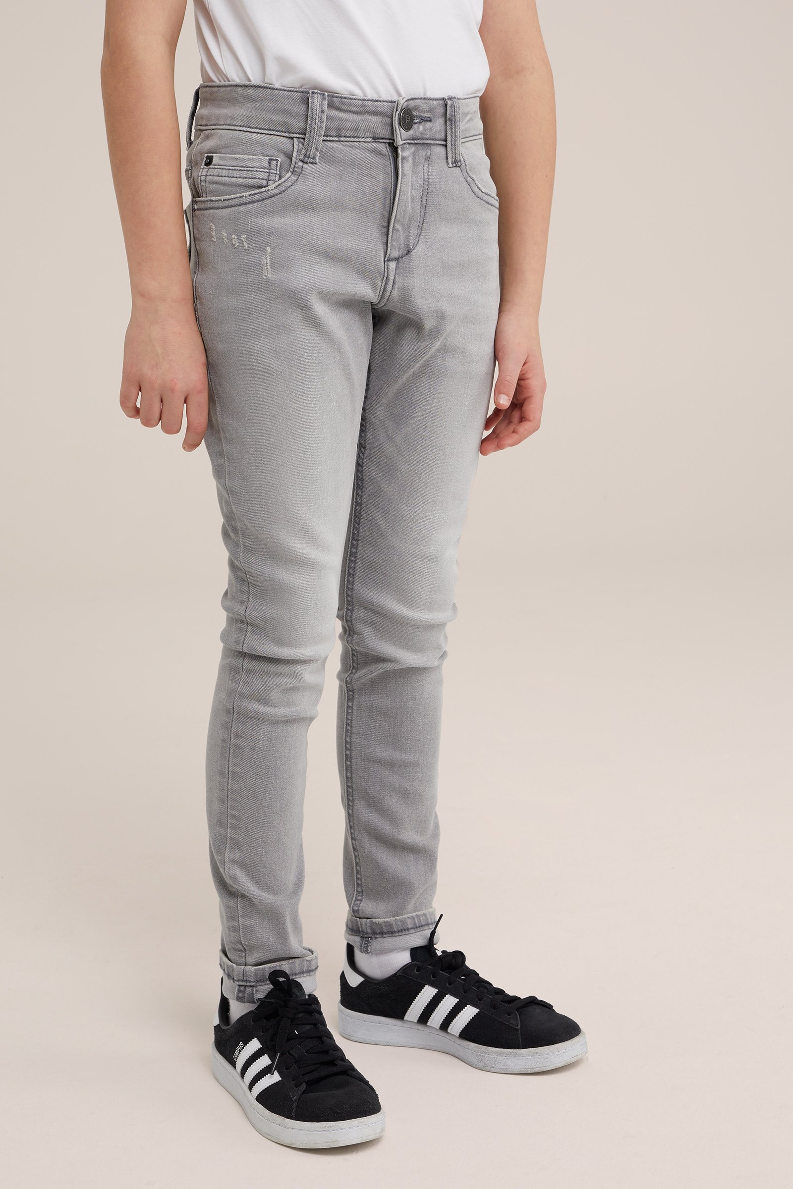 Jongens skinny fit jeans met stretch Blue Ridge Lichtgrijs gemeleerd