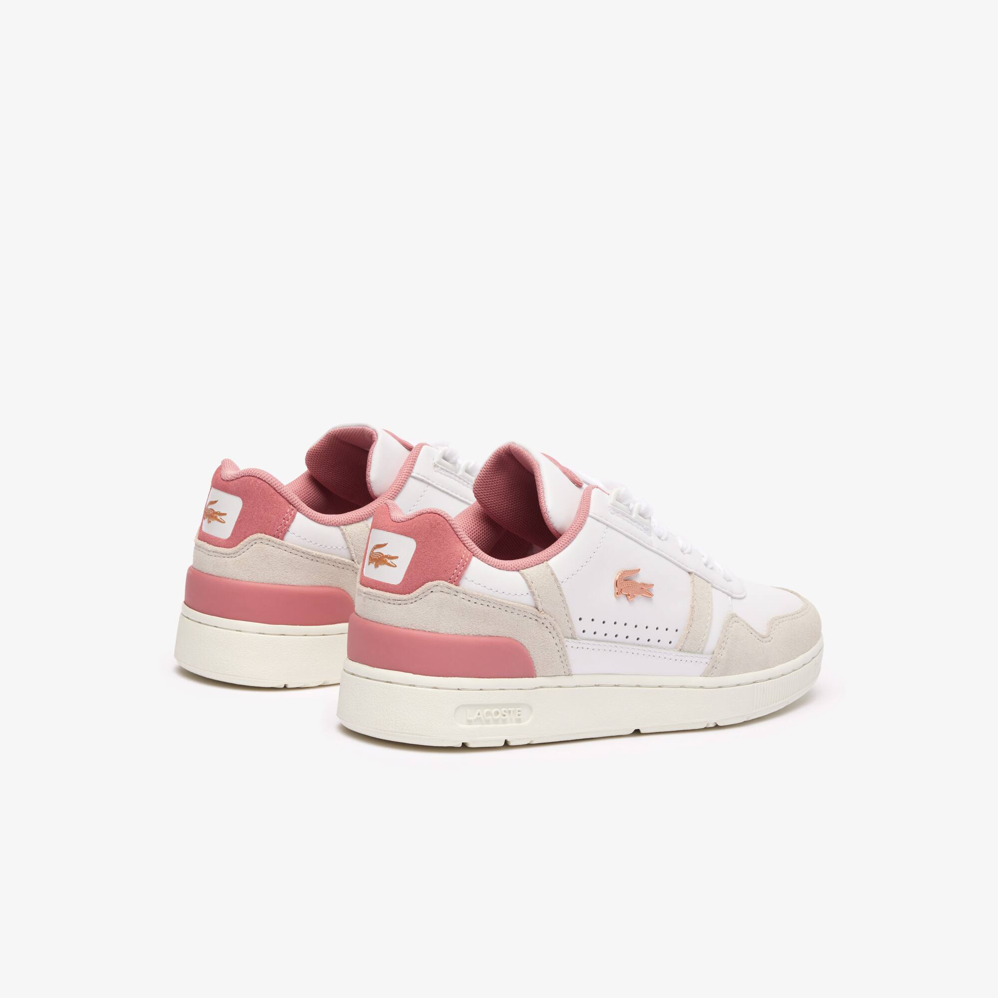 Damen-Sneakers T-CLIP aus Kontrastleder Sneakers - Weiss - Lacoste - Damen