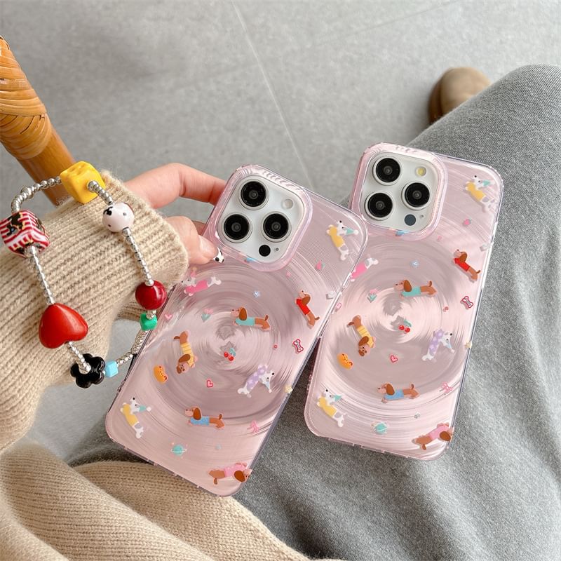 Pixel Dream - Hondentelefoonhoesje / Bandje / Set - Apple iPhone 16 Pro Max / 16 Pro / 16 Plus / 16 / 15 Pro Max / 15 Pro / 15 Plus / 15 / 14 Pro Max / 14 Pro / 14 Plus / 14 / SE / 13 Pro Max / 13 Pro / 13