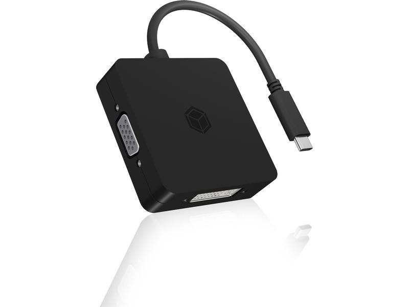 ICY BOX Adapter IB-DK1104-C USB Type-C - DisplayPort/DVI-D/ Vier in einem USB-C-Videoadapter