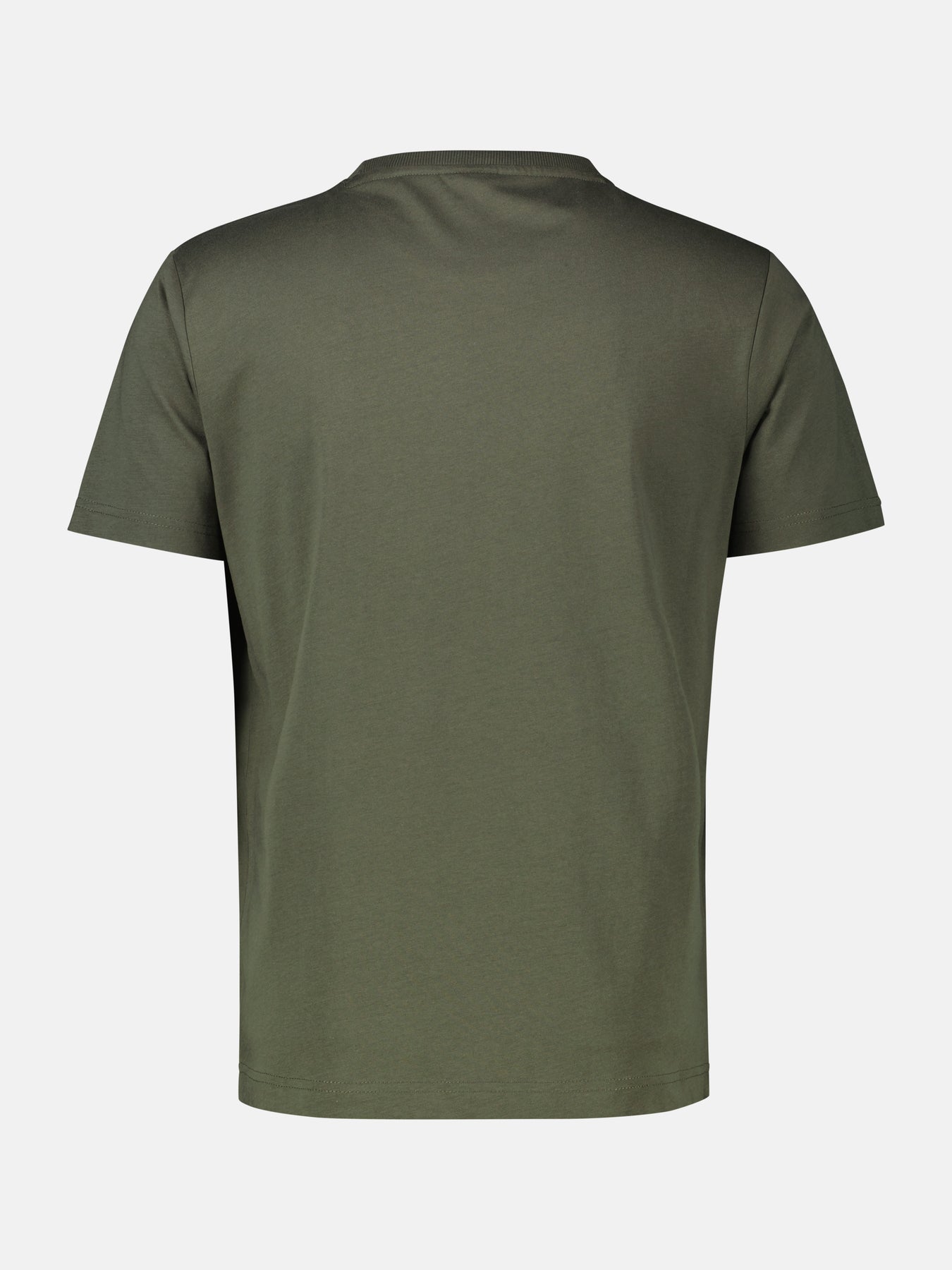 Unifarbenes T-Shirt mit Print