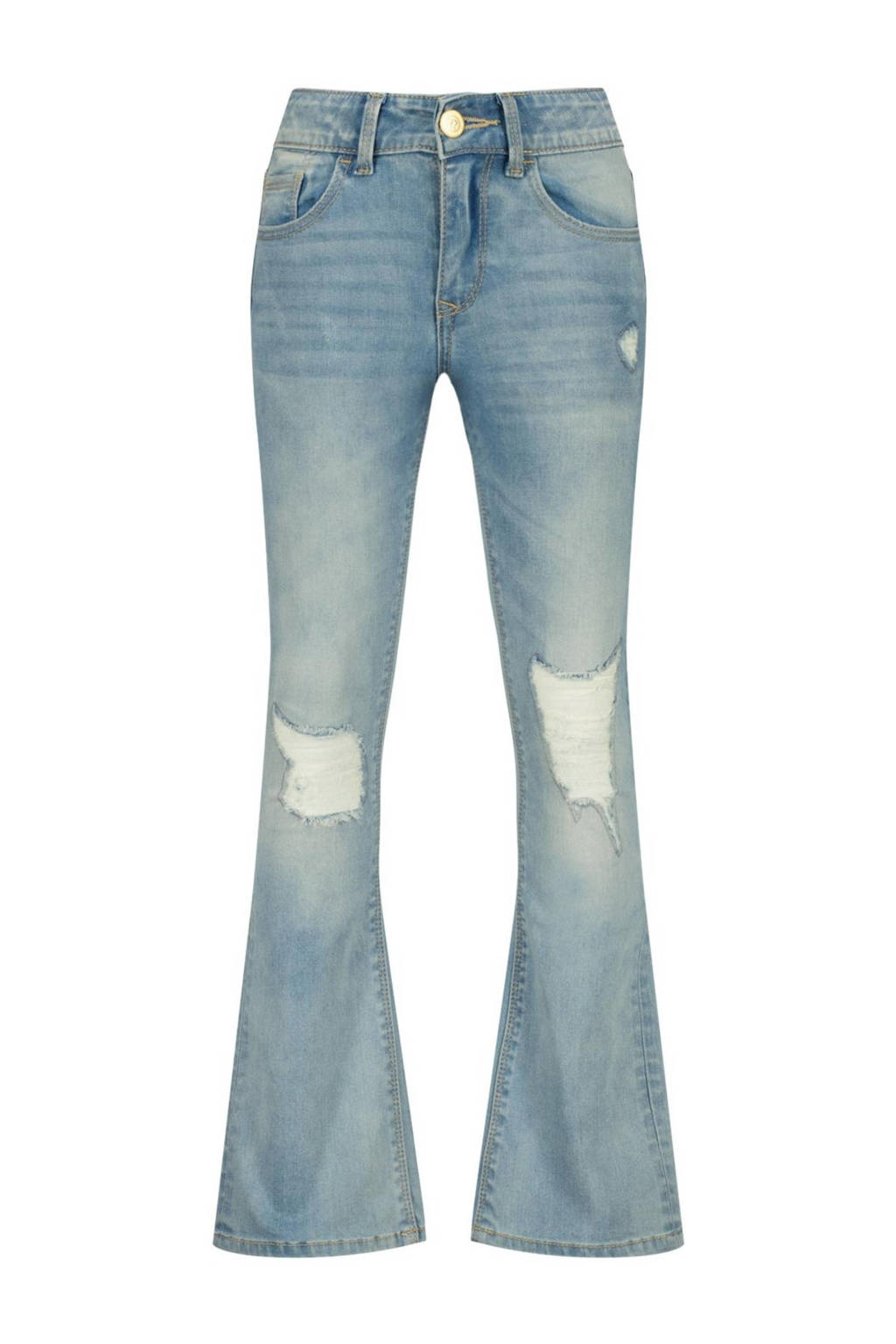 Raizzed flared jeans Melbourne Crafted met slijtage light blue stone