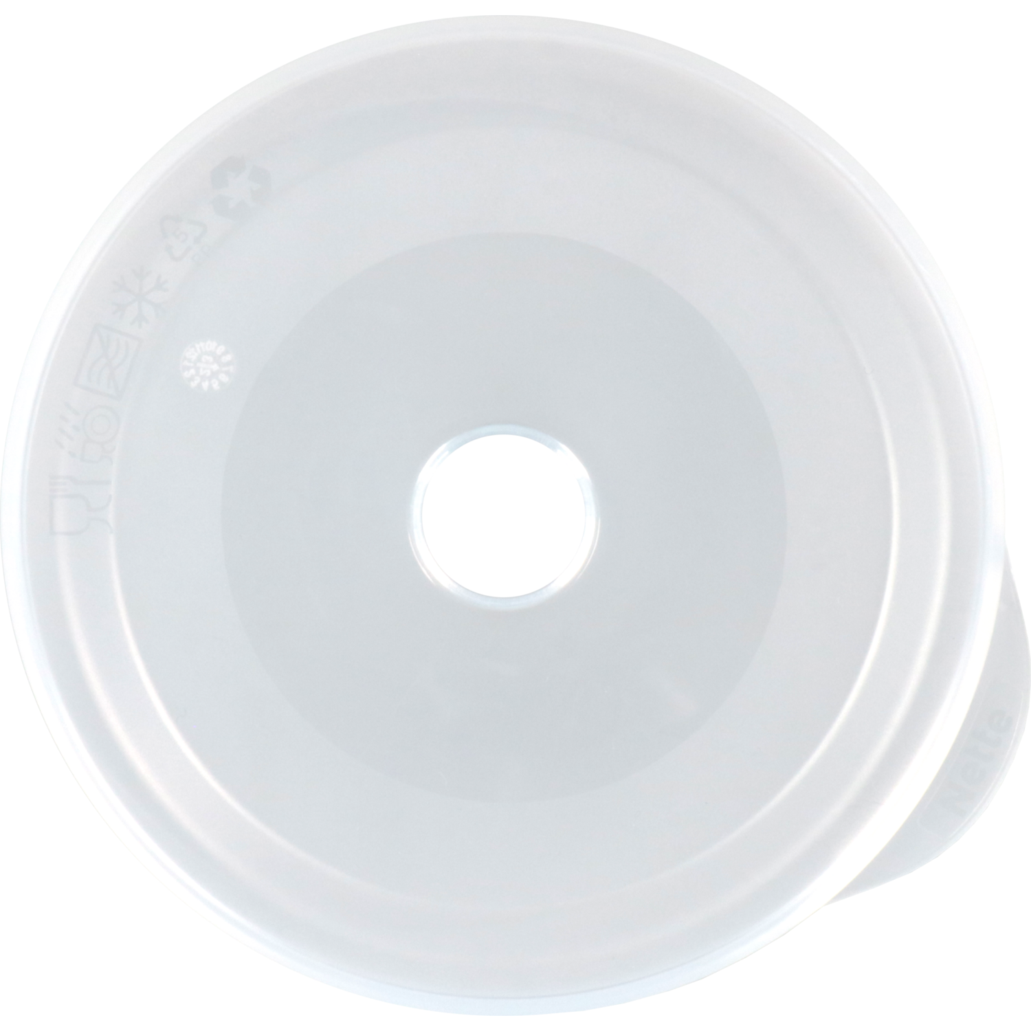 Circ Deksel, PP, rond, reusable, met gat, Ø90mm, transparant