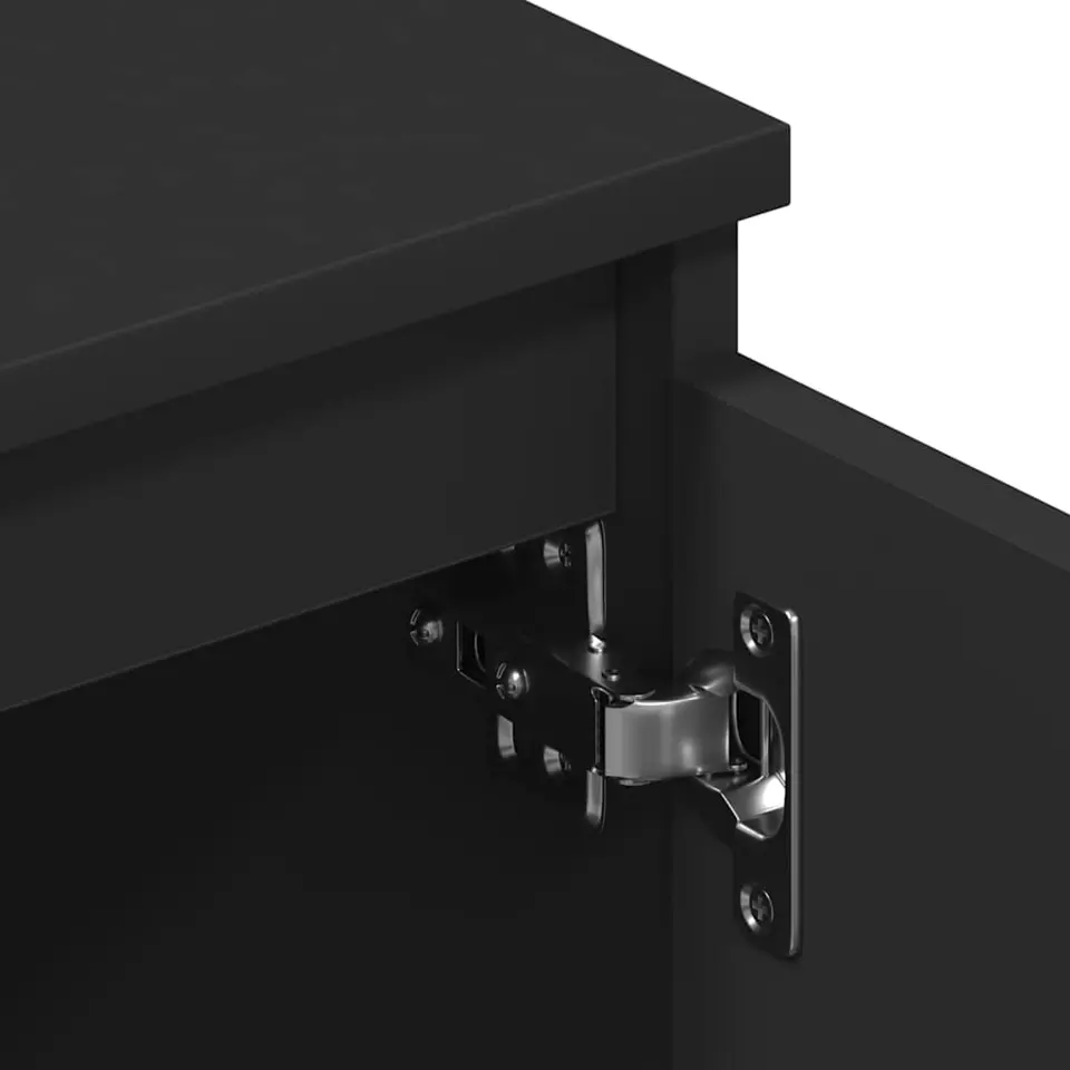 vidaXL - Tv-meubel - Zwart - Bewerkt hout