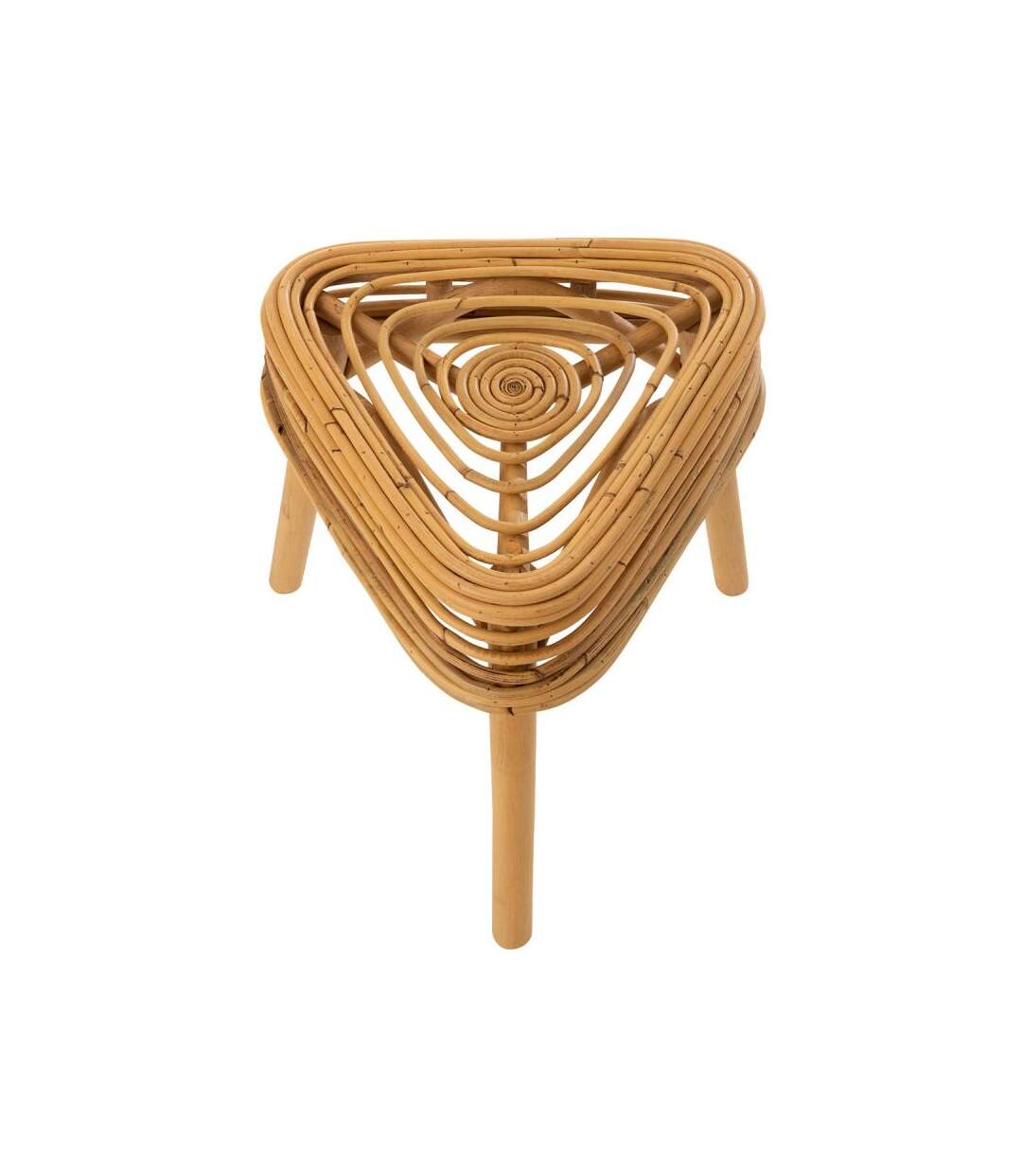 Paris Prix - Tabouret En Rotin triangulaire 42cm Naturel