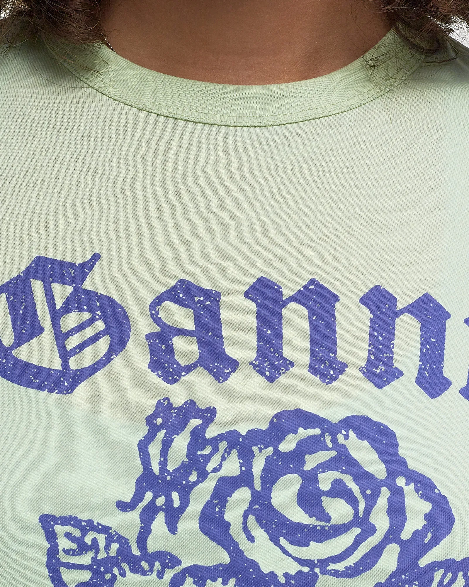 Ganni Light Cotton Jersey Flower Fitted T-shirt