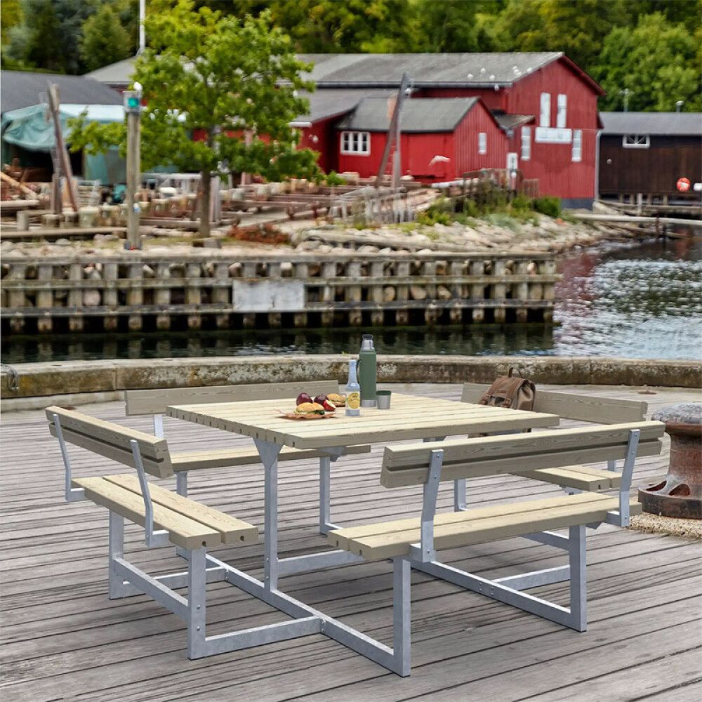 BENKESETT PLUSMED RYGGSTØTTE TRYKKIMPREGNERT 200X76CM