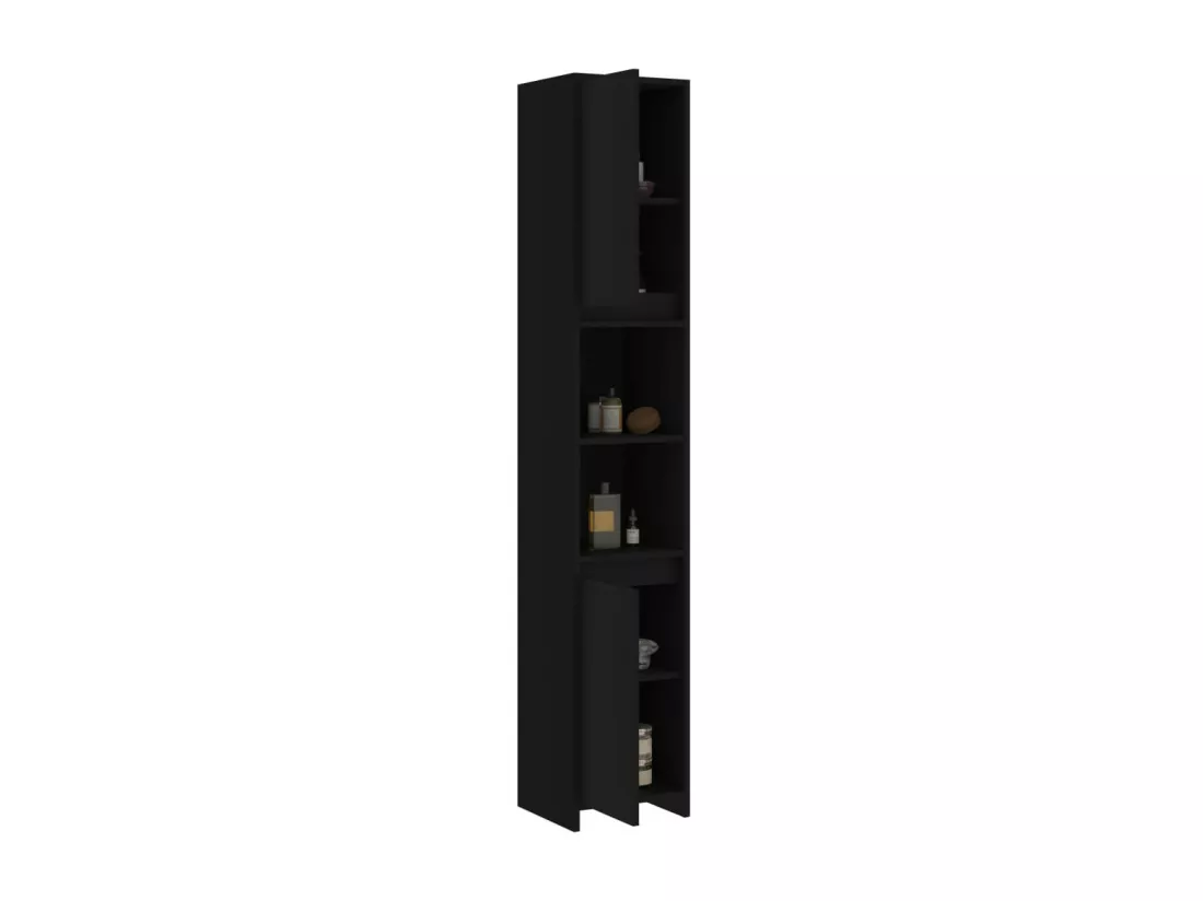 Armoire de salle de bain Noir 30x30x183,5