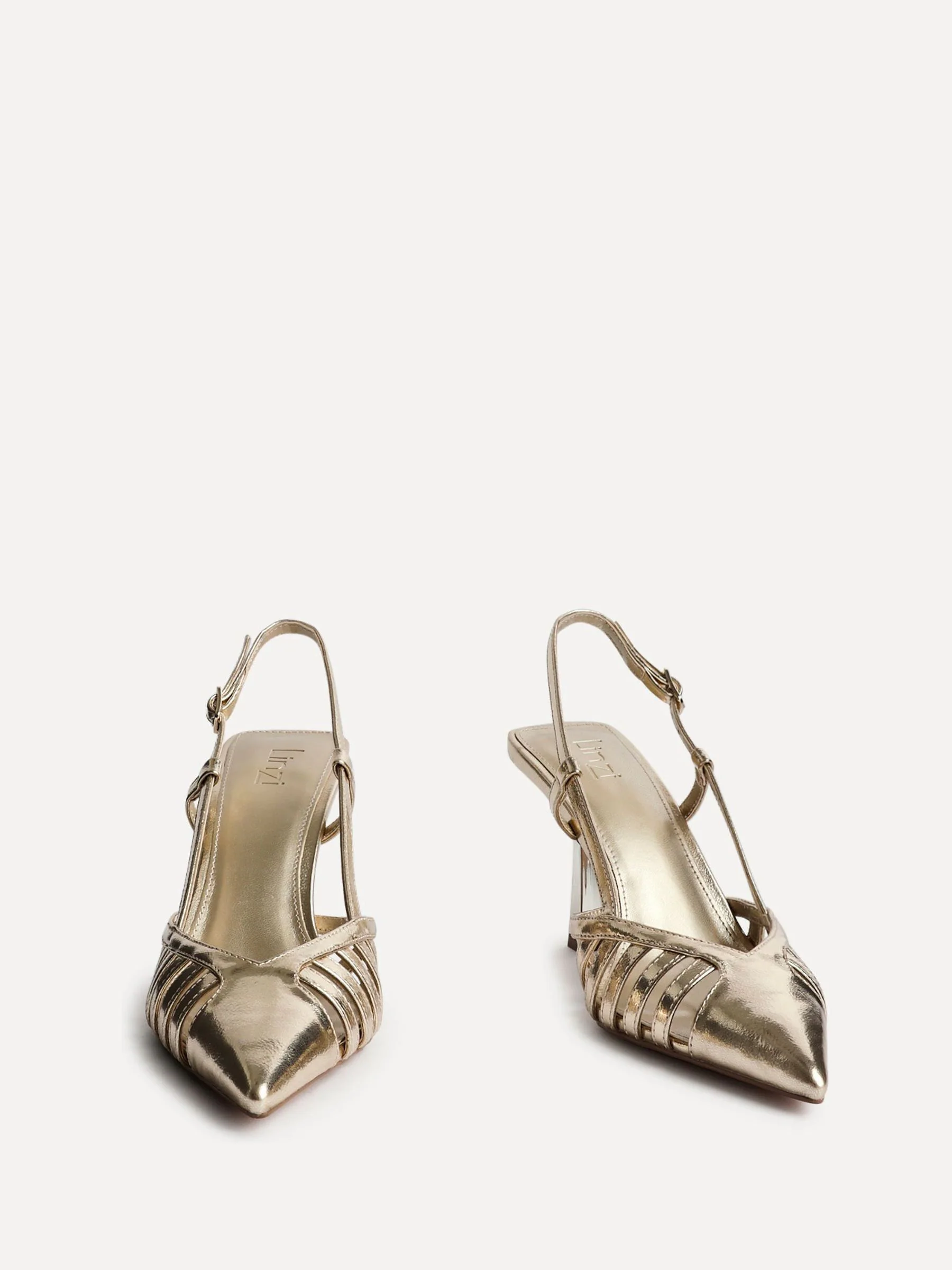 Goud - Linzi Alias Cut Out Slingback Court Heels