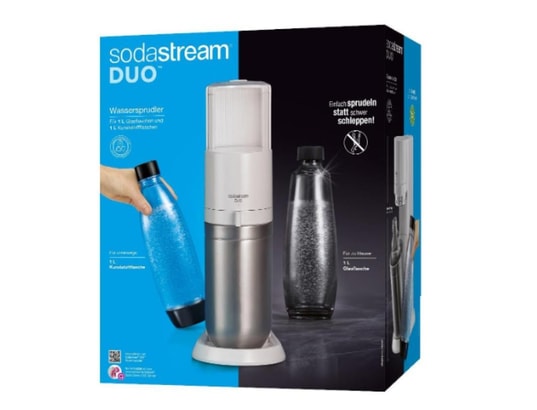 SODASTREAM - Soda maker duo white qc incl 1 glas- glas & 1 pet-bottle pet...