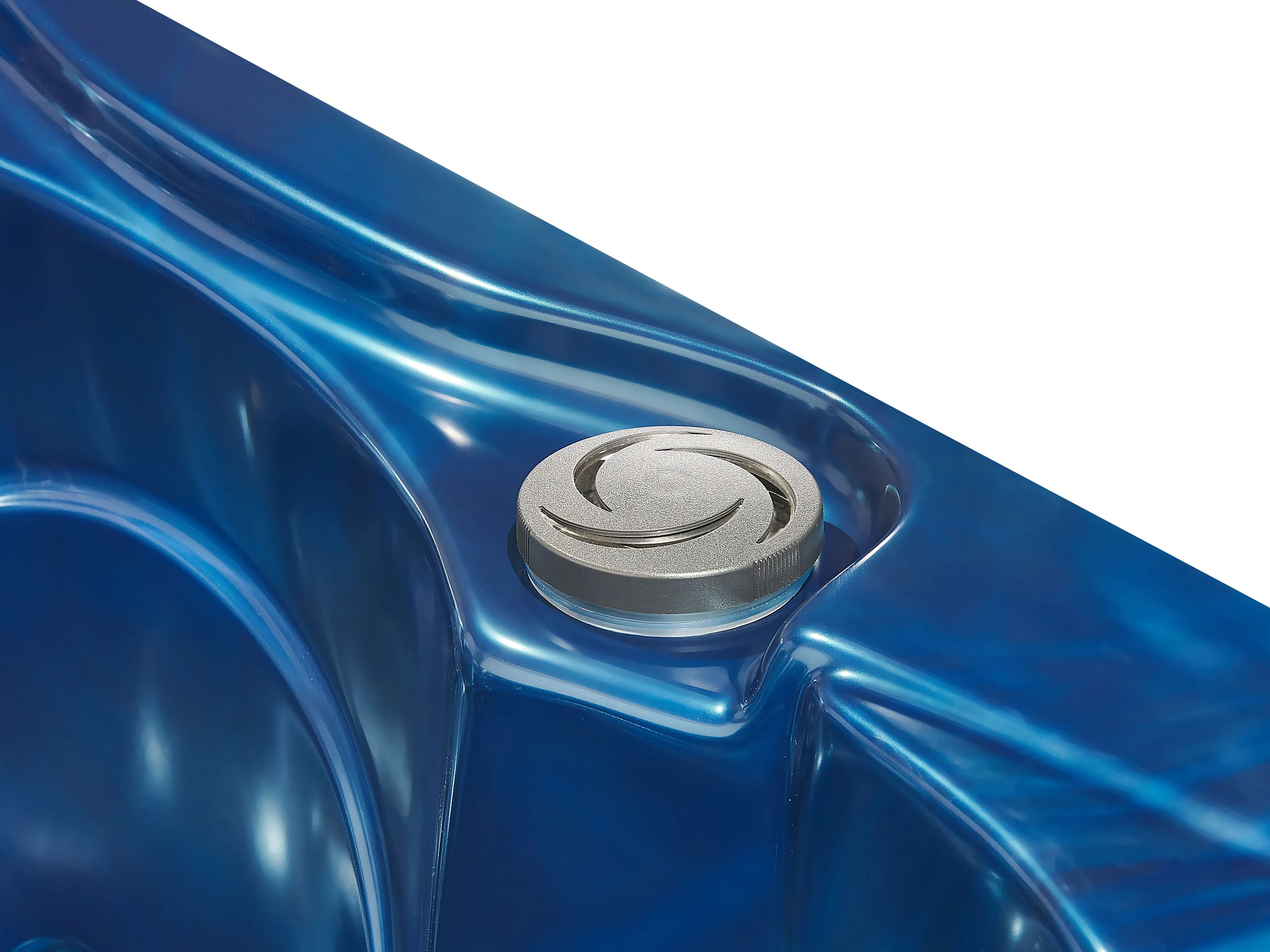 Buiten hottub met LED TULAROSA Blauw