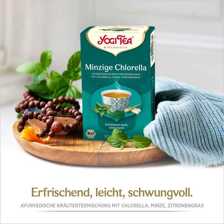 Yogi Tea Minzige Chlorella Bio 17x2g, 17X2.0 g