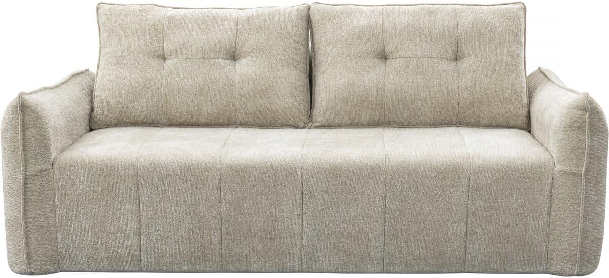 Habitat et Jardin Canapé Droit en Tissu texturé Silvano - 3 Places - Beige PG1654034