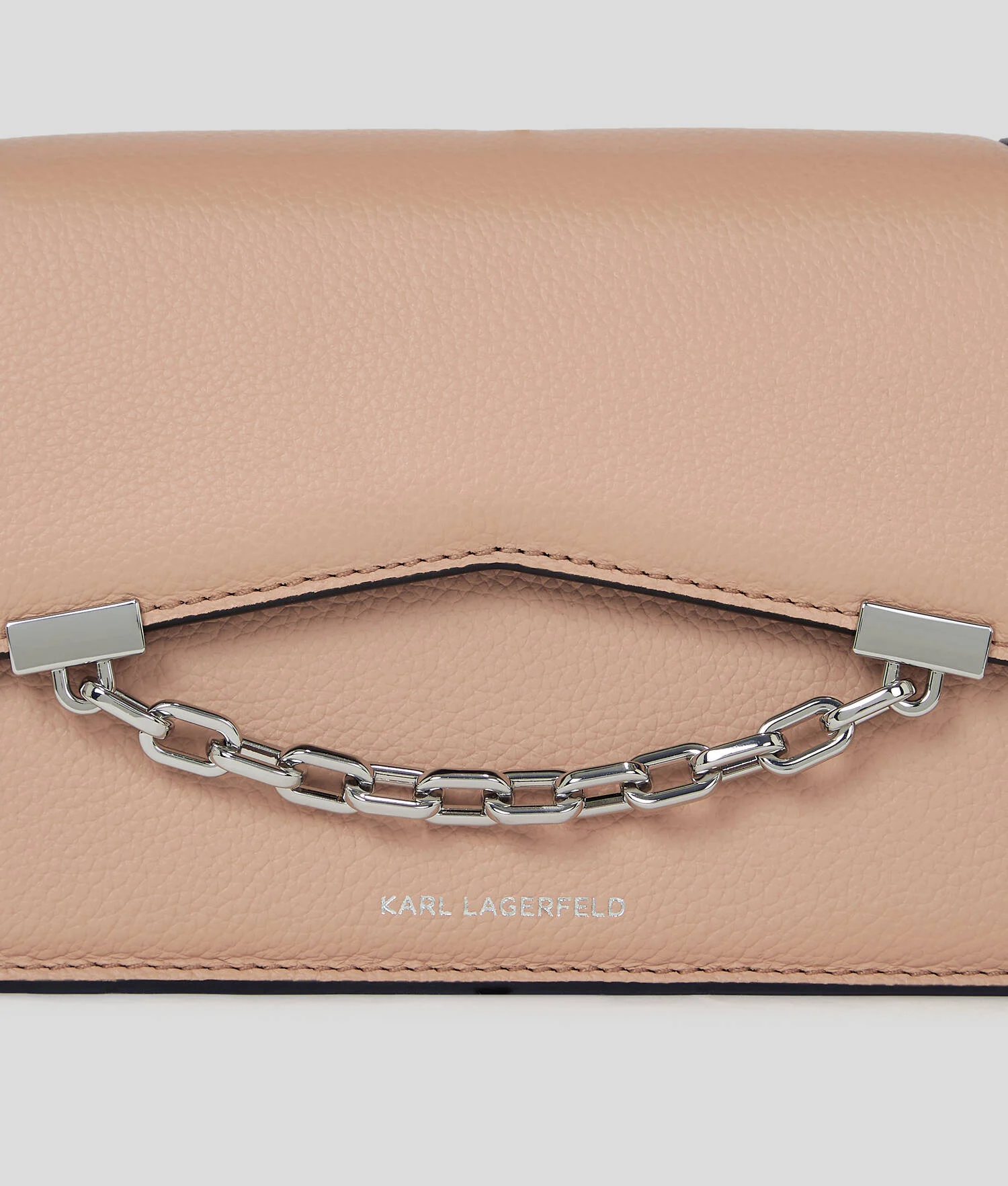 SAC BANDOULIÈRE EN CUIR GRAINÉ K/SEVEN - Rose antique