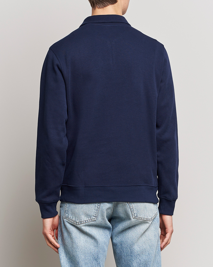 Lacoste Rib Interlock Half Zip Navy