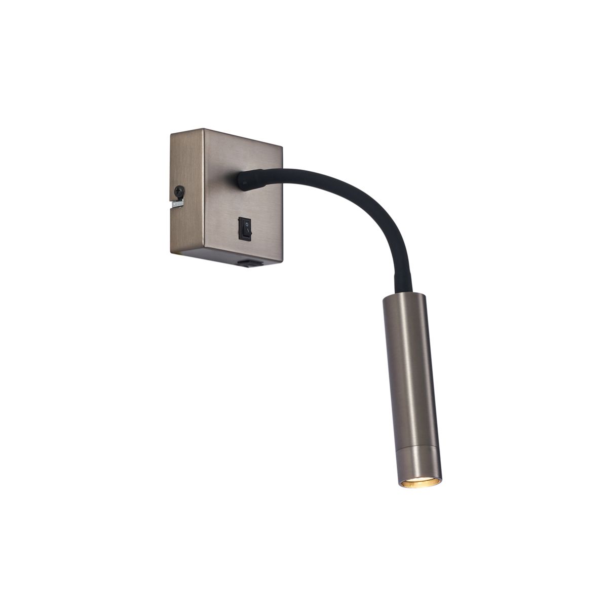 Moderne wandlamp gunmetal met USB-C poort - Gosna