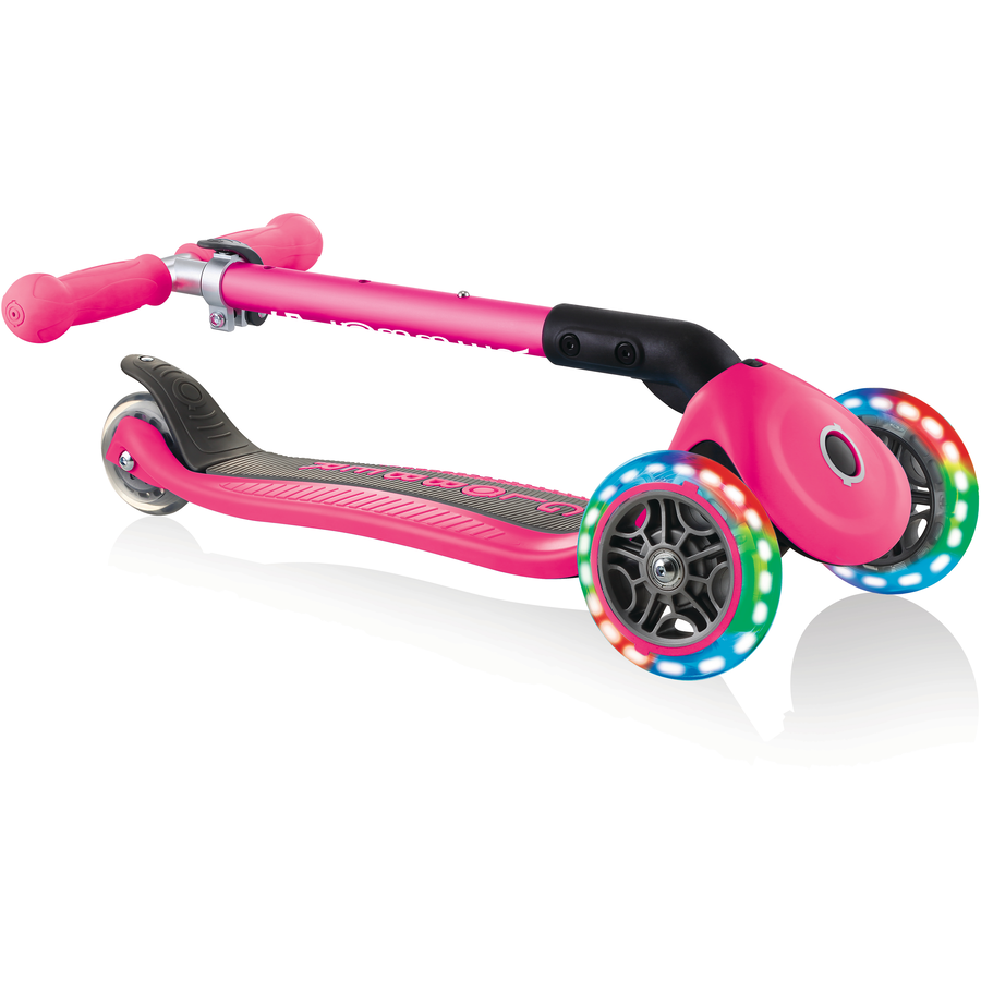 GLOBBER JUNIOR FOLDABLE LIGHTS mit Leuchtrollen, fuchsia pink