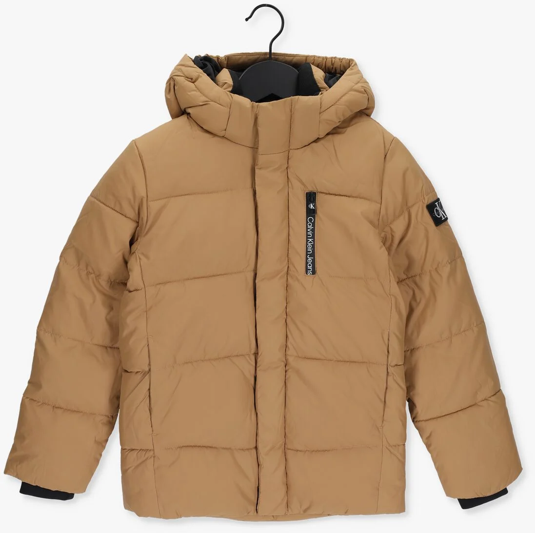 CALVIN KLEIN beige calvin klein gewatteerde jas essential puffer jacket
