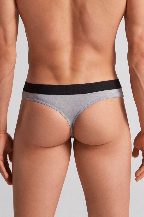 Tanga masculina de microfibra com logotipo