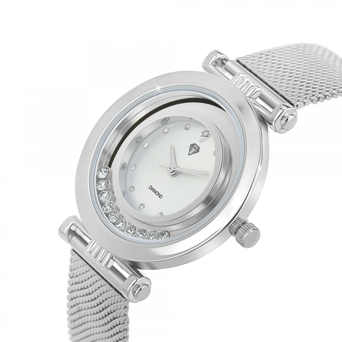 Montre Ludivine élégante SC Crystal ornée d'un véritable diamant