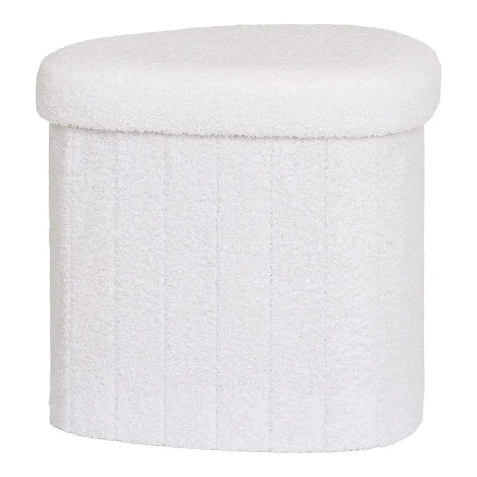 Hioshop Medford poef Teddy- wit wit