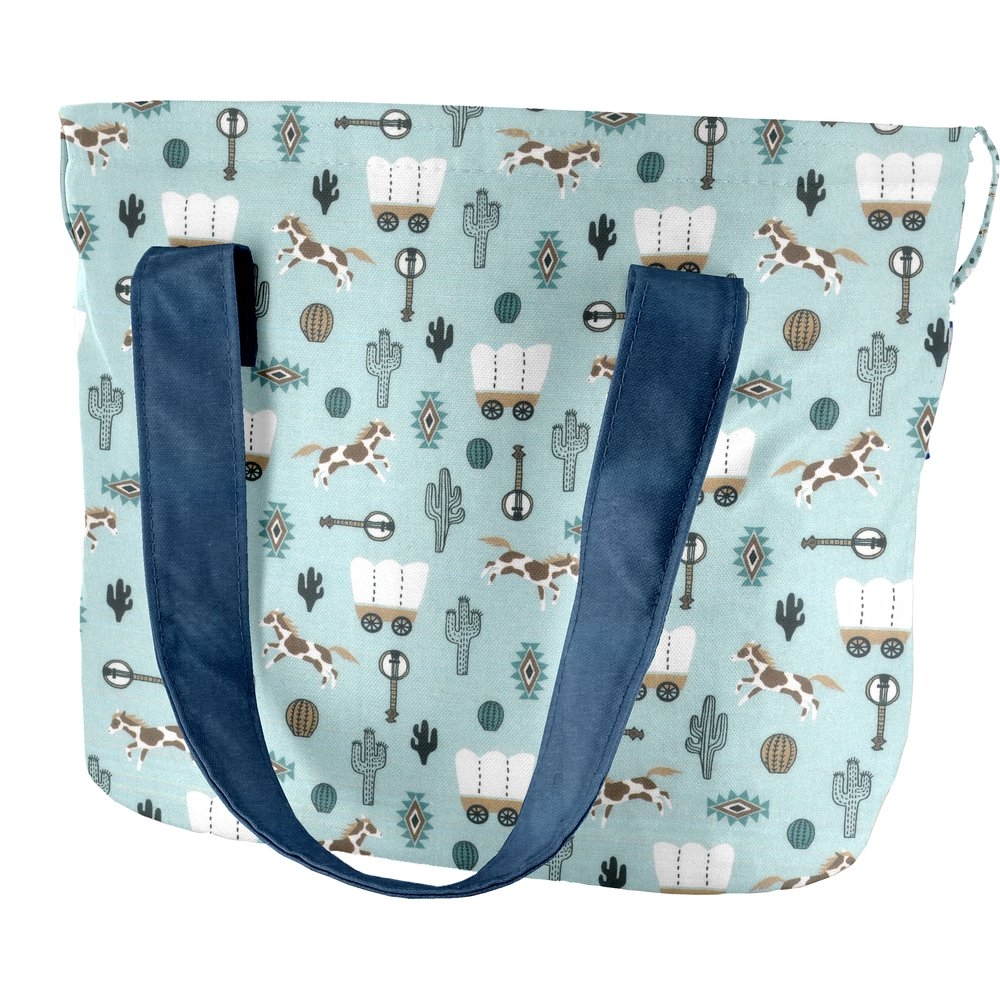 Sac Lunch Isotherme Bleu Western