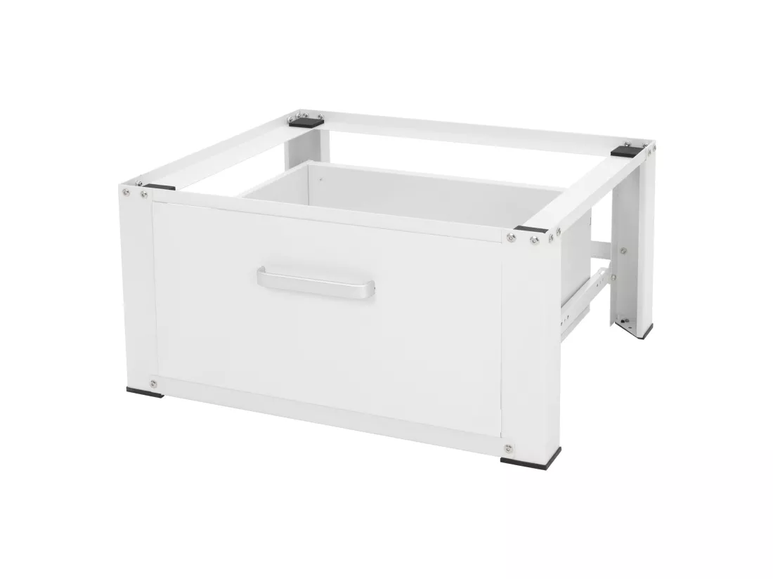 Socle pour machine à laver en acier blanc accessoire avec tiroir ML-Design