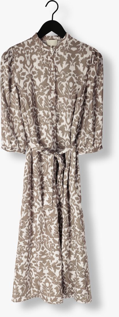 NOTRE-V taupe notre-v midi jurk satin dress one