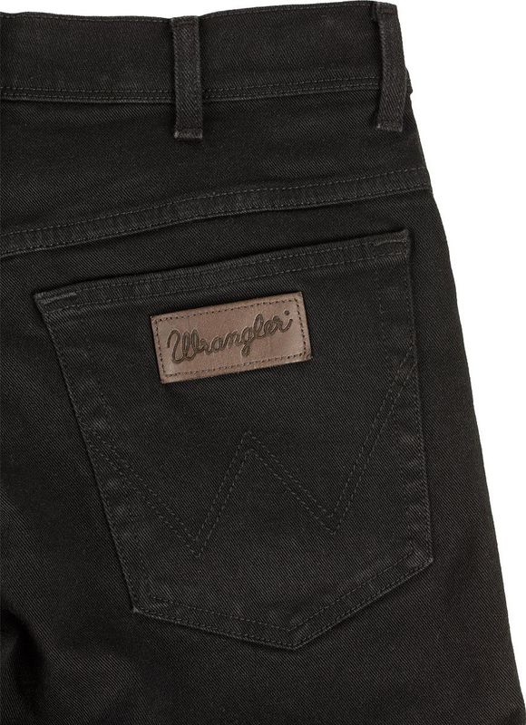 Wrangler - Texas - Jeans - Zwart - 99% Katoen, 1% Elastaan