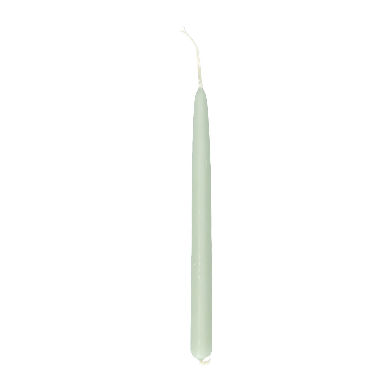 Kaarsjes smal, celadongroen, 17 cm, 10 stuks