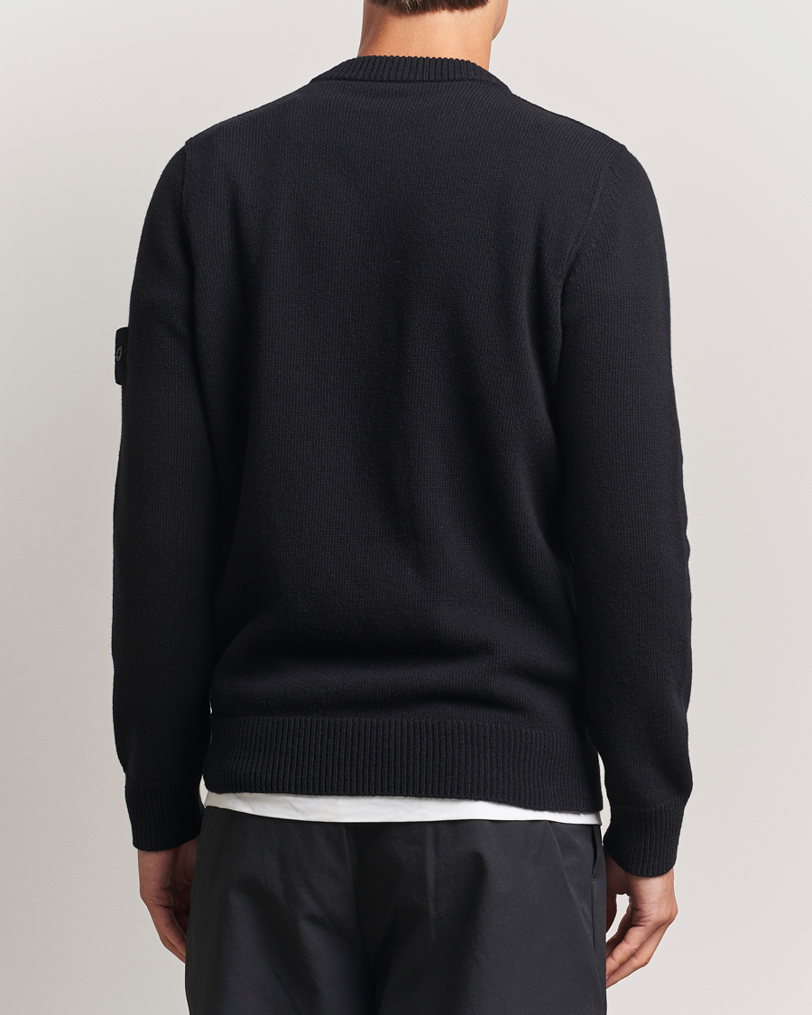 Stone Island Knitted Lambswool V-Neck Black