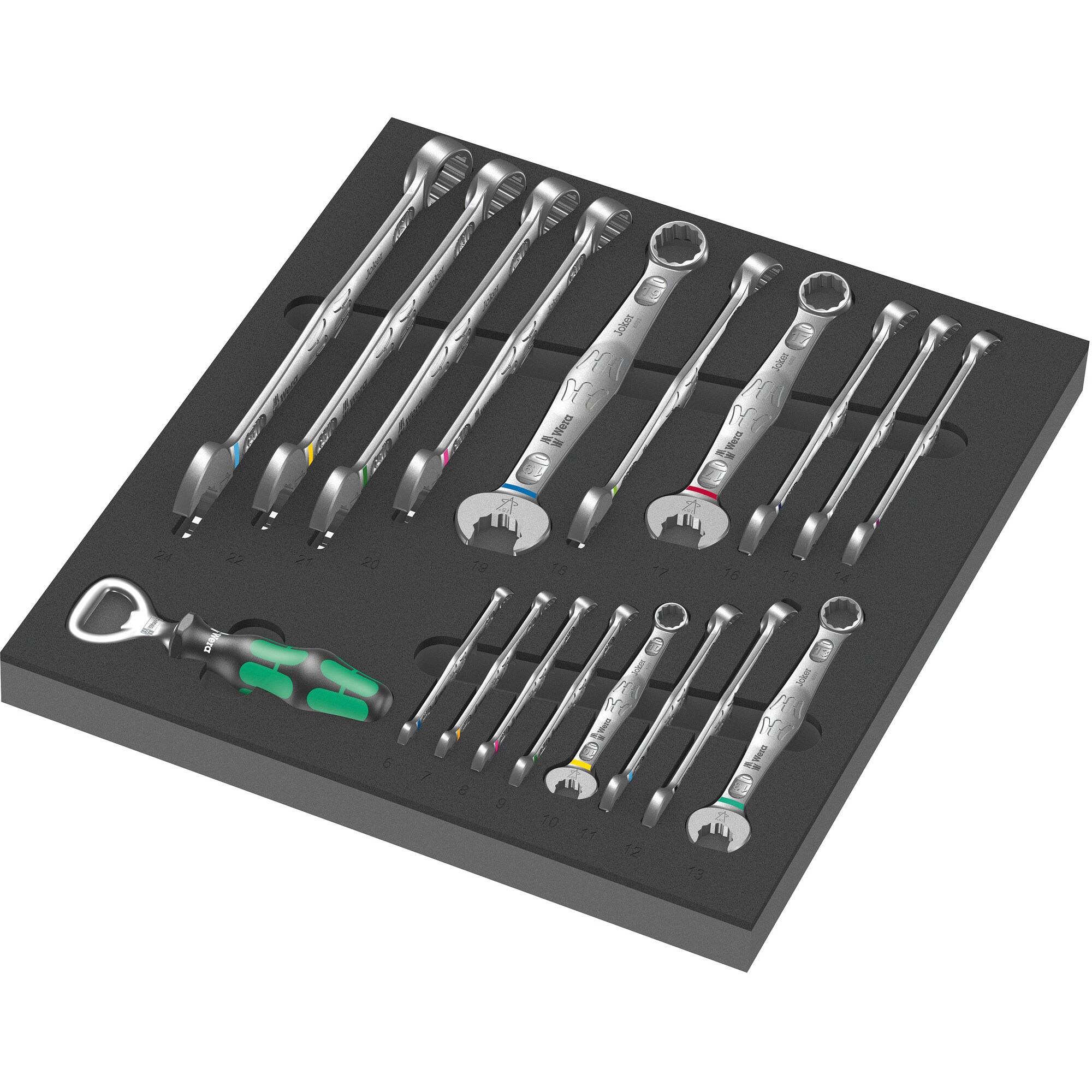 Wera Werkzeug-Set 9731 Schaumstoffeinlage 6003 Joker Set 1, 19-teilig