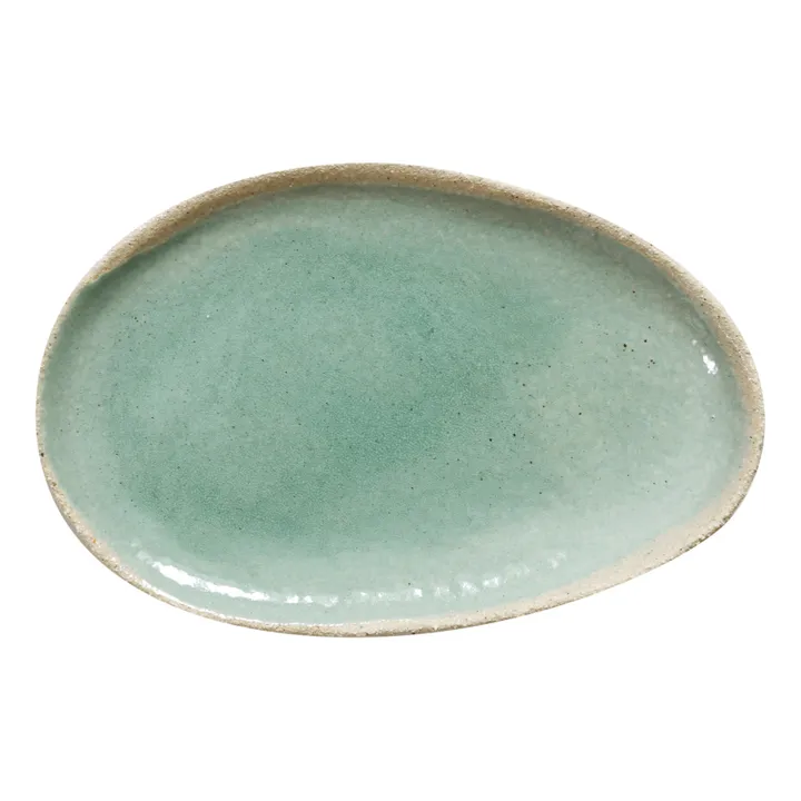 Jars Céramistes Mini plat ovale Wabi | Vert