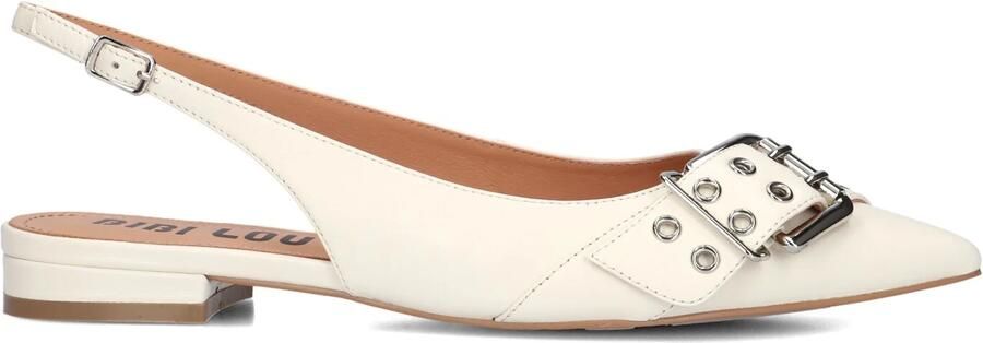 BIBI LOU Slingbacks Dames 520z10 Maat: 37 Materiaal: Leer Kleur: Wit
