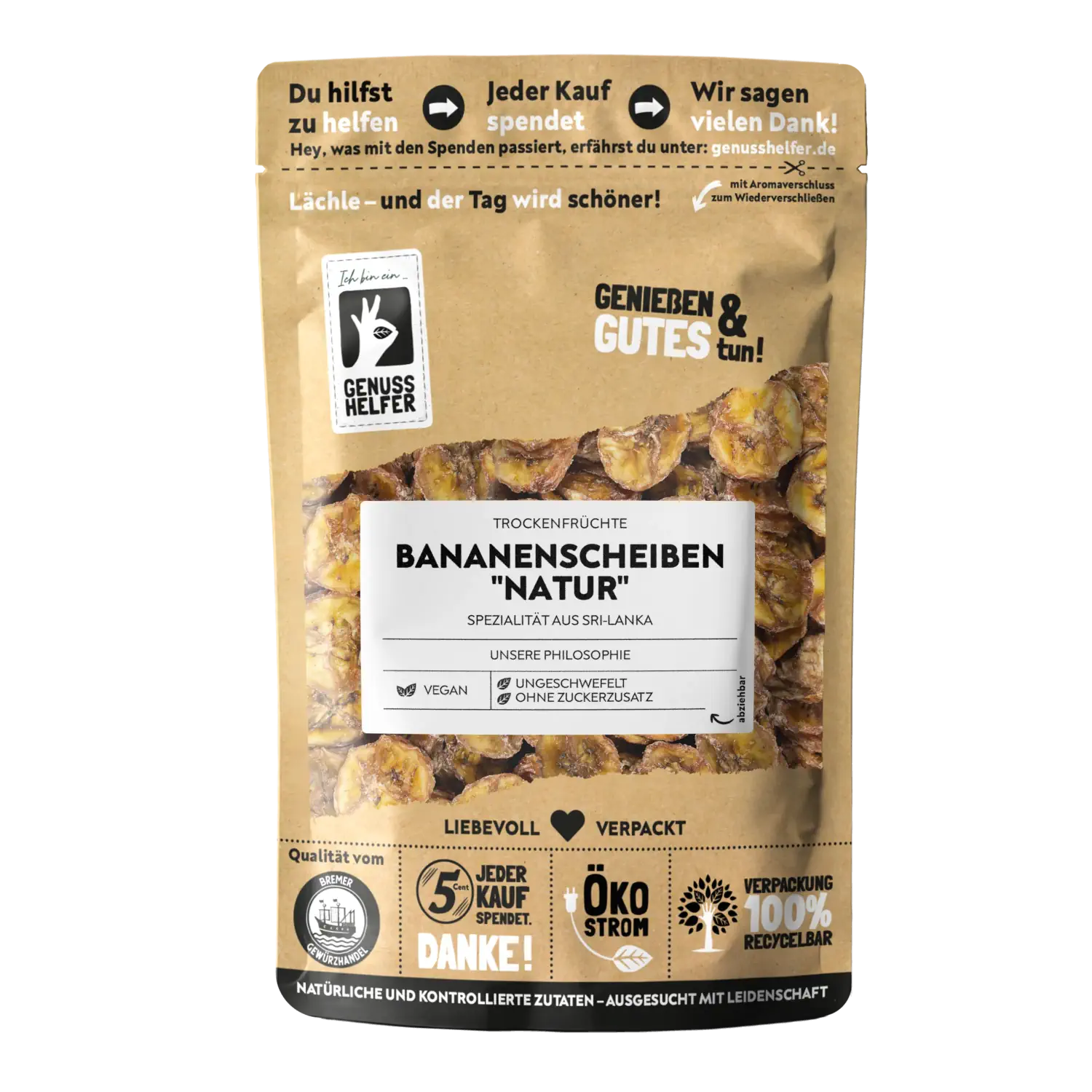 Bananenscheiben BIO, getrocknet