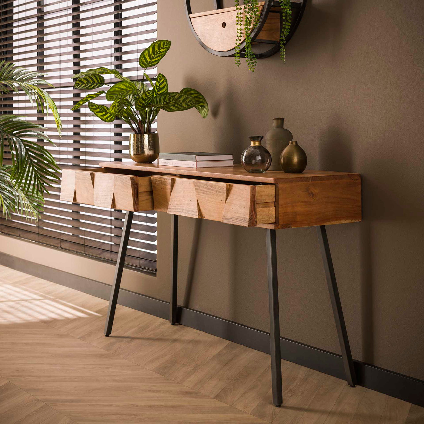 Giga Meubel - Kaptafel Bruin Hout - 125x77x40cm - Demn