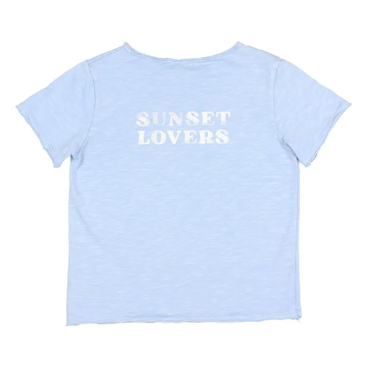 Búho T-shirt Sunset | Bleu ciel