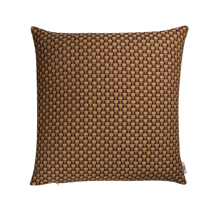Røros Tweed - Isak Kissen, 60 x 60 cm, gelb / braun
