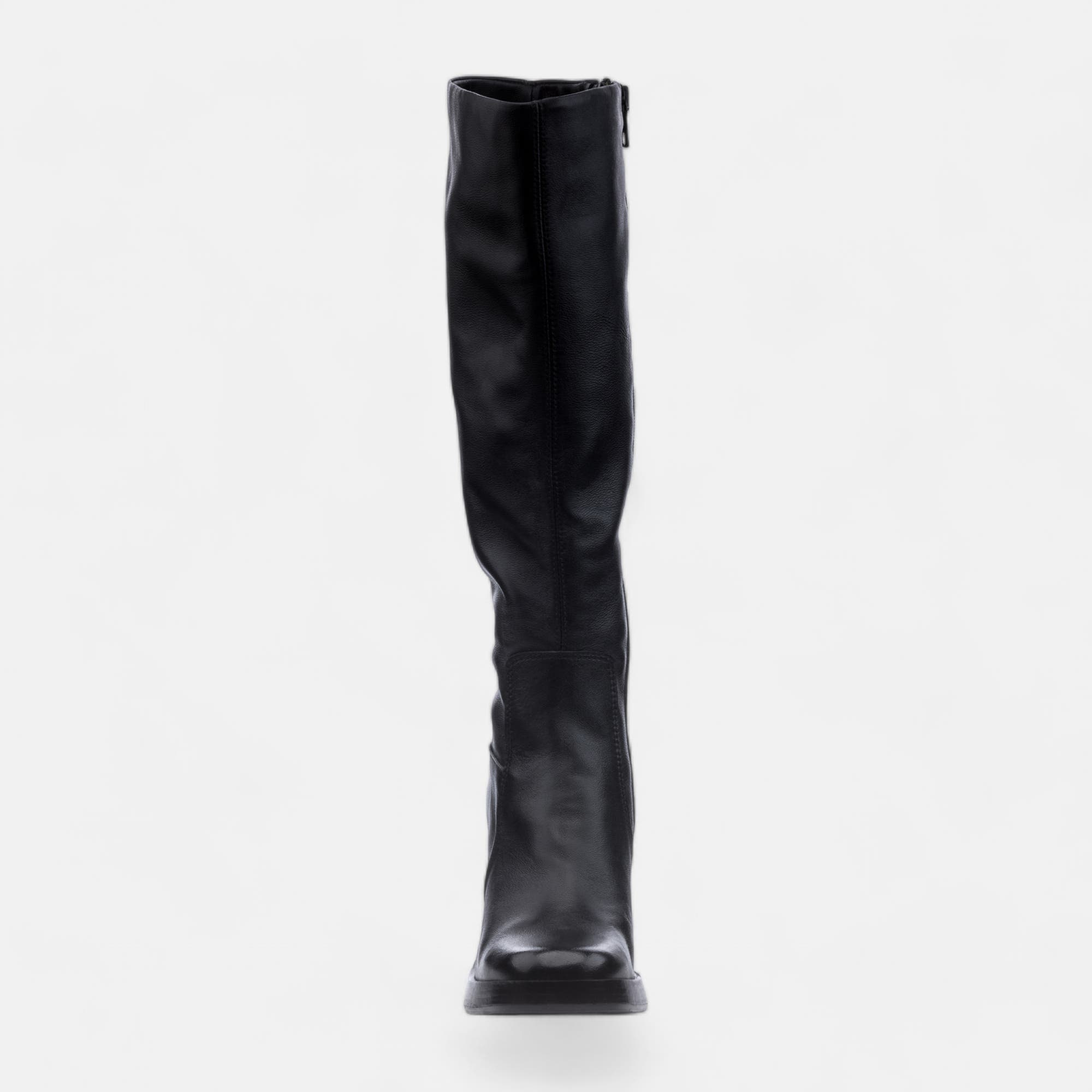 Bottes à talon Femme en cuir noir