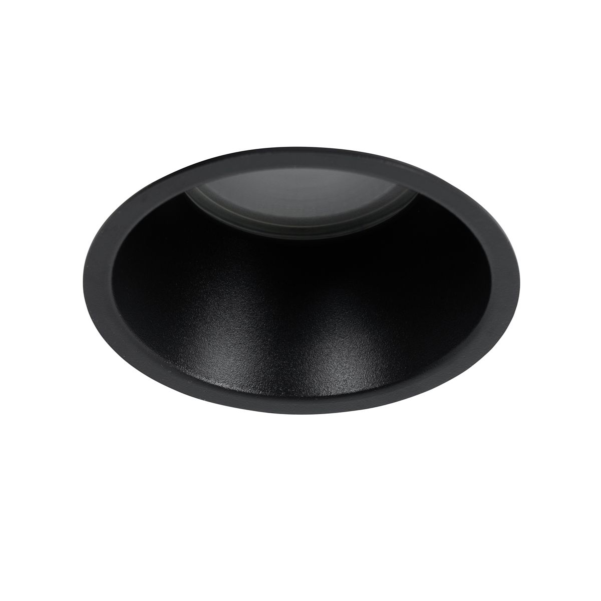 Set van 12 inbouwspots zwart GU10 70mm IP44 - Dept
