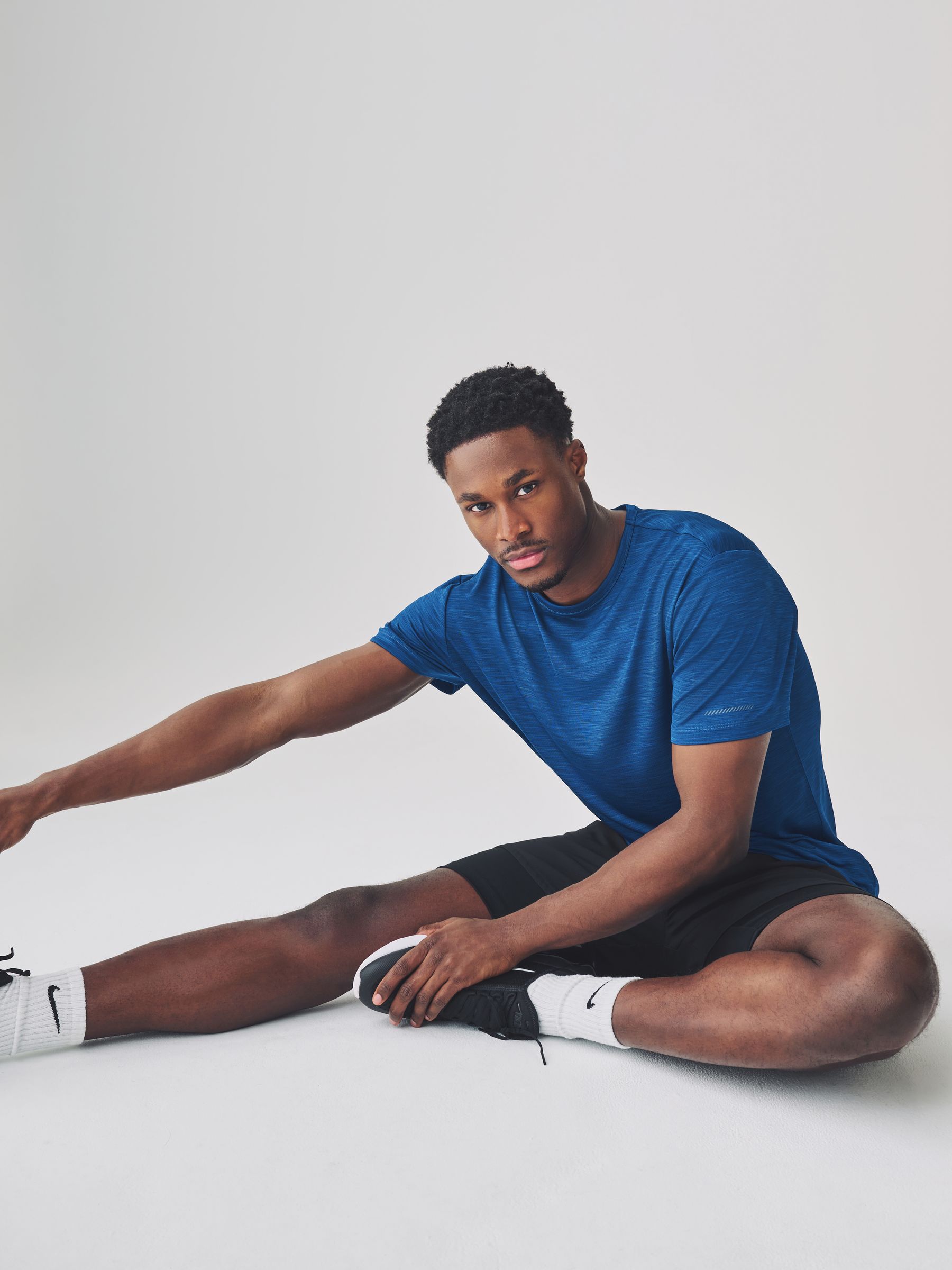 Helderblauw - T-shirt met korte mouwen - Active Gym Trainingstop