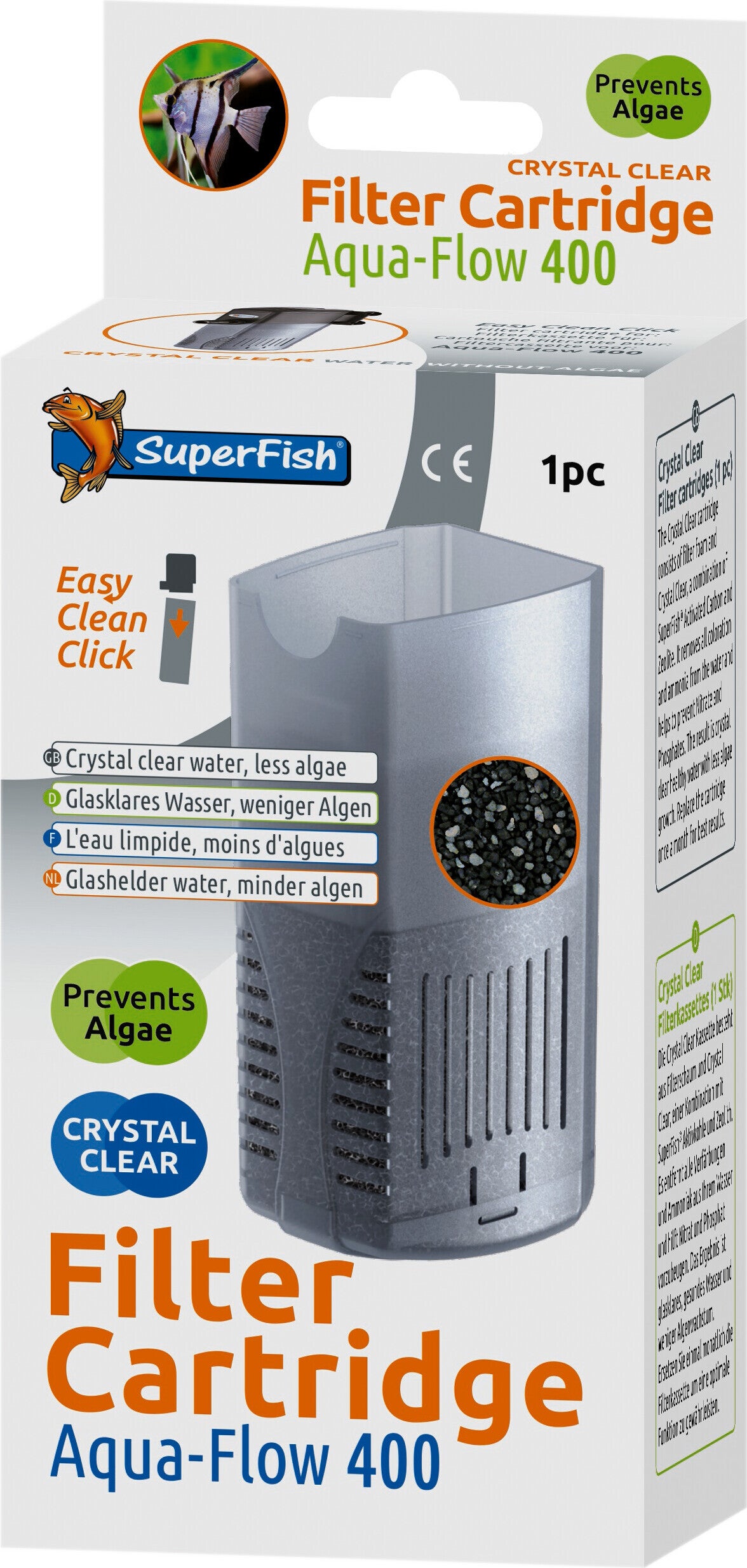 SuperFish aquarium filter cartridge Aqua-Flow 400 Crystal Clear